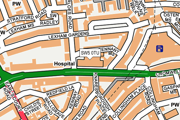 SW5 0TU map - OS OpenMap – Local (Ordnance Survey) SW5 0TU map - OS OpenMap – Local (Ordnance Survey)