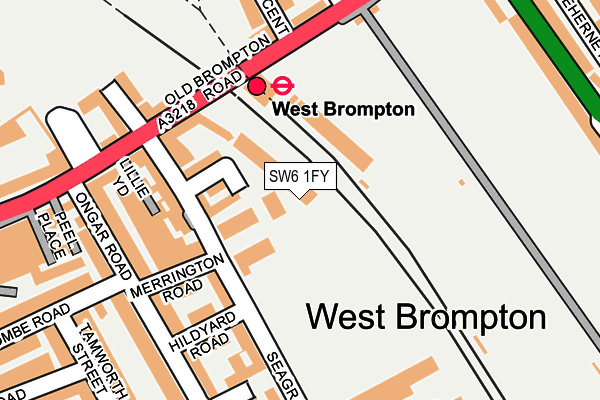 SW6 1FY map - OS OpenMap – Local (Ordnance Survey) SW6 1FY map - OS OpenMap – Local (Ordnance Survey)