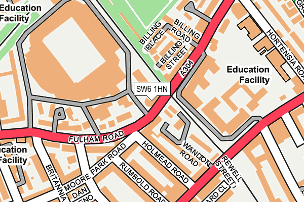 SW6 1HN map - OS OpenMap – Local (Ordnance Survey) SW6 1HN map - OS OpenMap – Local (Ordnance Survey)