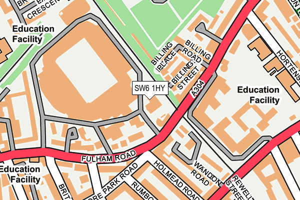 SW6 1HY map - OS OpenMap – Local (Ordnance Survey) SW6 1HY map - OS OpenMap – Local (Ordnance Survey)