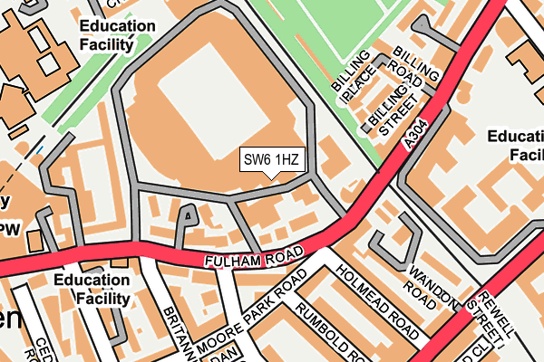 SW6 1HZ map - OS OpenMap – Local (Ordnance Survey) SW6 1HZ map - OS OpenMap – Local (Ordnance Survey)