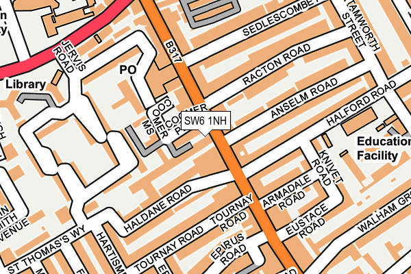 SW6 1NH map - OS OpenMap – Local (Ordnance Survey) SW6 1NH map - OS OpenMap – Local (Ordnance Survey)