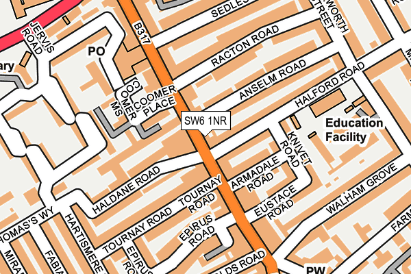 SW6 1NR map - OS OpenMap – Local (Ordnance Survey)