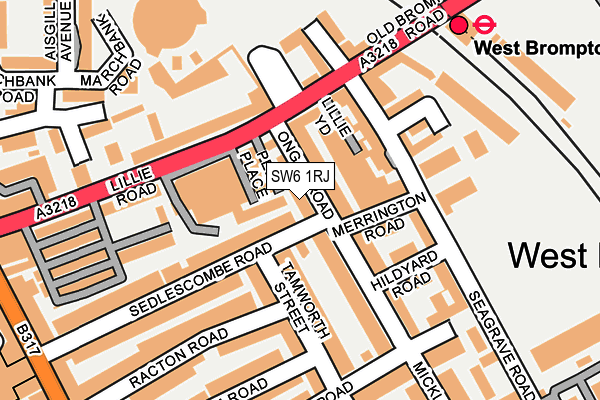 SW6 1RJ map - OS OpenMap – Local (Ordnance Survey) SW6 1RJ map - OS OpenMap – Local (Ordnance Survey)