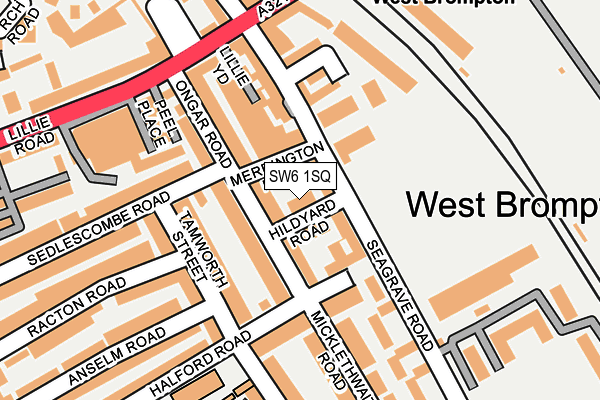 SW6 1SQ map - OS OpenMap – Local (Ordnance Survey)