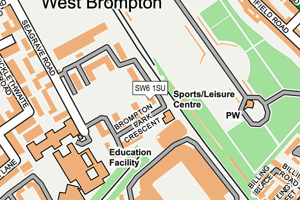 SW6 1SU map - OS OpenMap – Local (Ordnance Survey) SW6 1SU map - OS OpenMap – Local (Ordnance Survey)