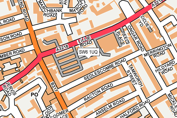 SW6 1UQ map - OS OpenMap – Local (Ordnance Survey) SW6 1UQ map - OS OpenMap – Local (Ordnance Survey)