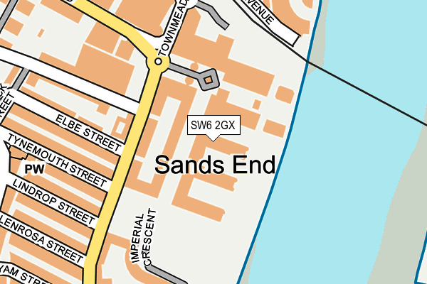 SW6 2GX map - OS OpenMap – Local (Ordnance Survey) SW6 2GX map - OS OpenMap – Local (Ordnance Survey)