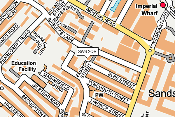 SW6 2QR map - OS OpenMap – Local (Ordnance Survey) SW6 2QR map - OS OpenMap – Local (Ordnance Survey)