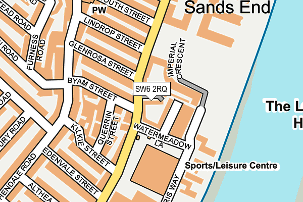 SW6 2RQ map - OS OpenMap – Local (Ordnance Survey) SW6 2RQ map - OS OpenMap – Local (Ordnance Survey)