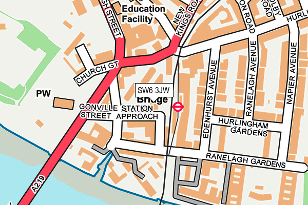SW6 3JW map - OS OpenMap – Local (Ordnance Survey)