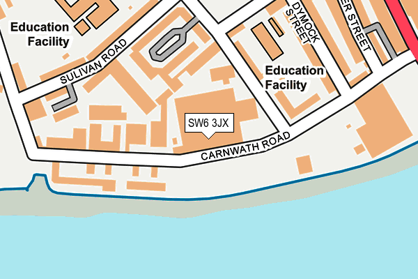 SW6 3JX map - OS OpenMap – Local (Ordnance Survey) SW6 3JX map - OS OpenMap – Local (Ordnance Survey)