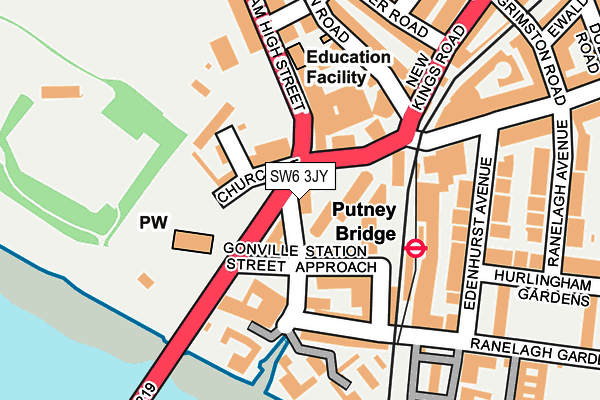 SW6 3JY map - OS OpenMap – Local (Ordnance Survey) SW6 3JY map - OS OpenMap – Local (Ordnance Survey)