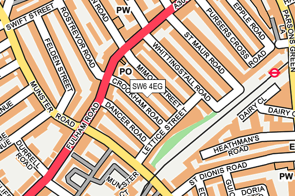 SW6 4EG map - OS OpenMap – Local (Ordnance Survey)