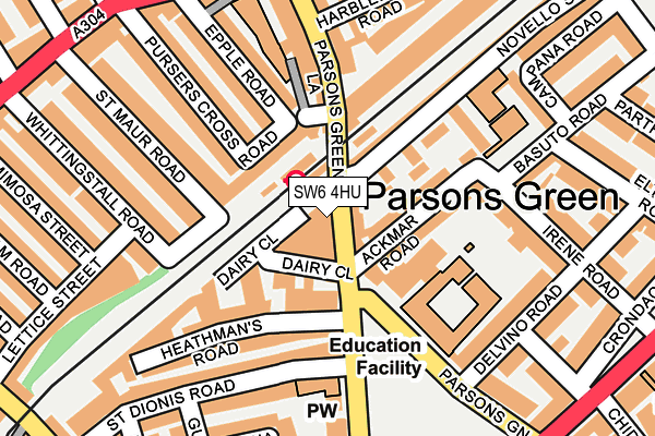 SW6 4HU map - OS OpenMap – Local (Ordnance Survey) SW6 4HU map - OS OpenMap – Local (Ordnance Survey)