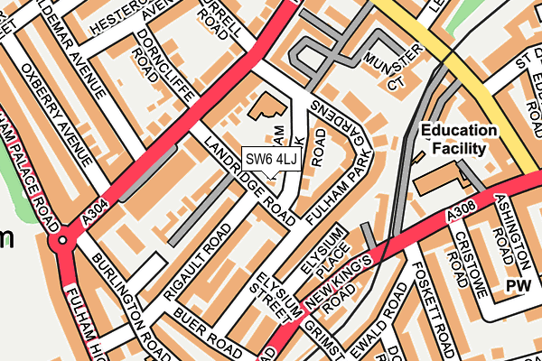SW6 4LJ map - OS OpenMap – Local (Ordnance Survey) SW6 4LJ map - OS OpenMap – Local (Ordnance Survey)