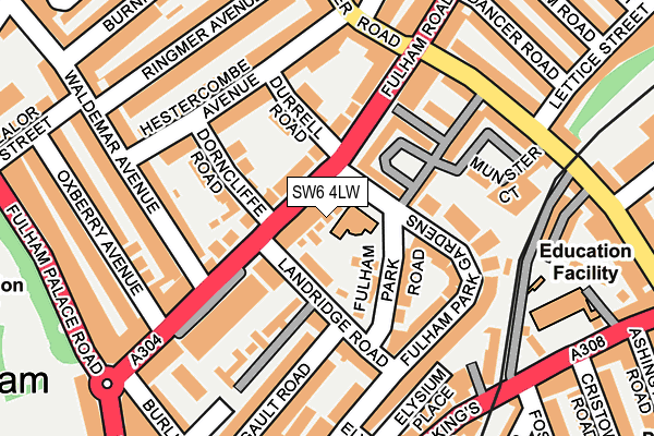 SW6 4LW map - OS OpenMap – Local (Ordnance Survey) SW6 4LW map - OS OpenMap – Local (Ordnance Survey)