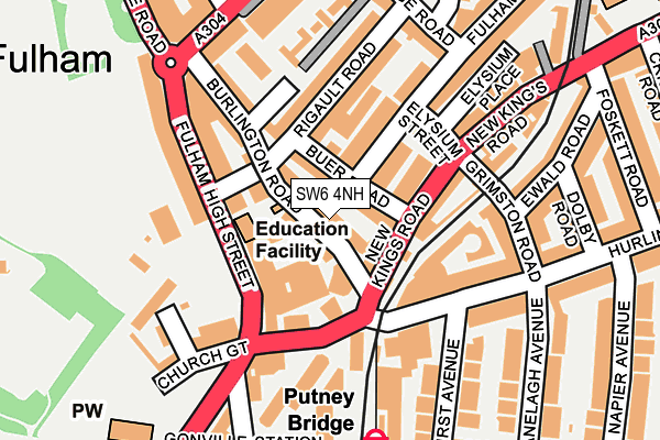 SW6 4NH map - OS OpenMap – Local (Ordnance Survey)