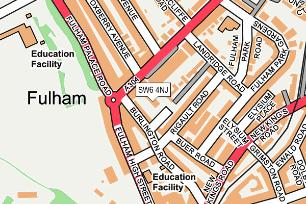 SW6 4NJ map - OS OpenMap – Local (Ordnance Survey) SW6 4NJ map - OS OpenMap – Local (Ordnance Survey)
