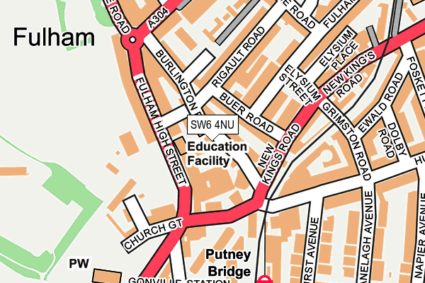 SW6 4NU map - OS OpenMap – Local (Ordnance Survey) SW6 4NU map - OS OpenMap – Local (Ordnance Survey)