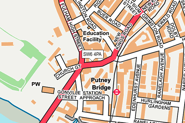 SW6 4PA map - OS OpenMap – Local (Ordnance Survey)