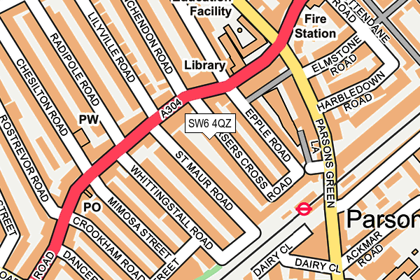 SW6 4QZ map - OS OpenMap – Local (Ordnance Survey) SW6 4QZ map - OS OpenMap – Local (Ordnance Survey)