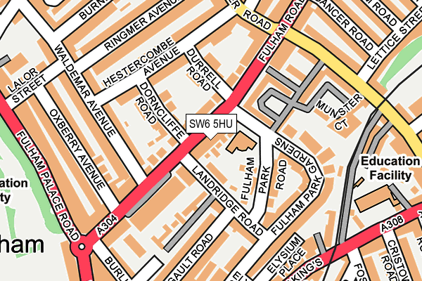 SW6 5HU map - OS OpenMap – Local (Ordnance Survey) SW6 5HU map - OS OpenMap – Local (Ordnance Survey)