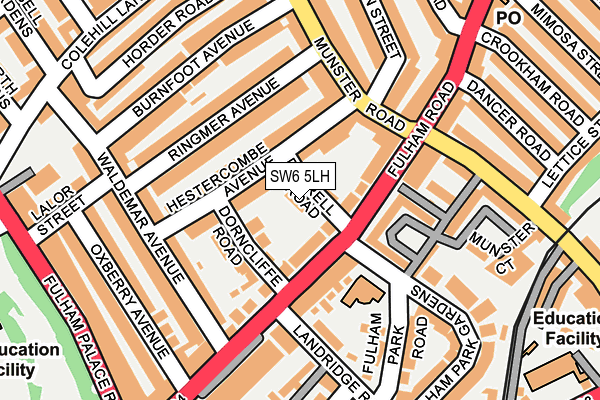 SW6 5LH map - OS OpenMap – Local (Ordnance Survey) SW6 5LH map - OS OpenMap – Local (Ordnance Survey)