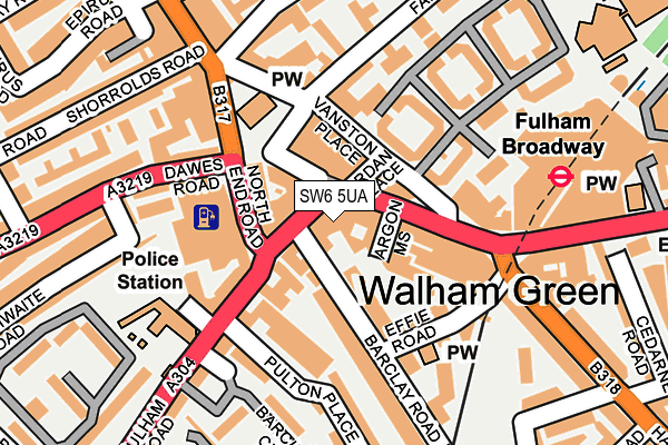 SW6 5UA map - OS OpenMap – Local (Ordnance Survey) SW6 5UA map - OS OpenMap – Local (Ordnance Survey)