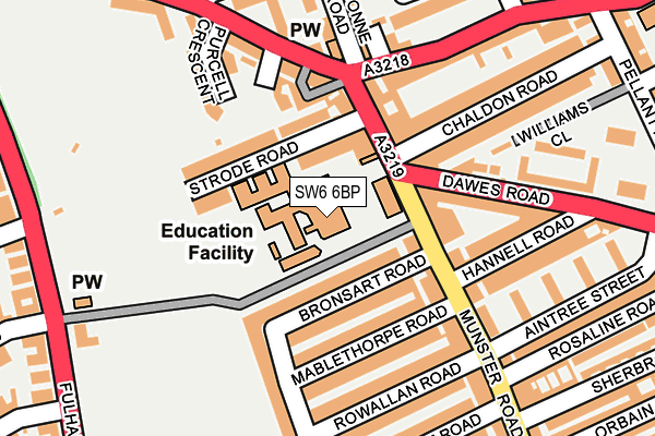 SW6 6BP map - OS OpenMap – Local (Ordnance Survey) SW6 6BP map - OS OpenMap – Local (Ordnance Survey)