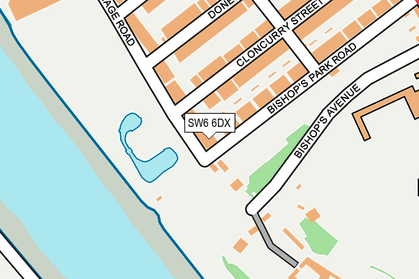 SW6 6DX map - OS OpenMap – Local (Ordnance Survey) SW6 6DX map - OS OpenMap – Local (Ordnance Survey)