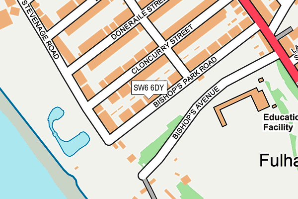 SW6 6DY map - OS OpenMap – Local (Ordnance Survey) SW6 6DY map - OS OpenMap – Local (Ordnance Survey)
