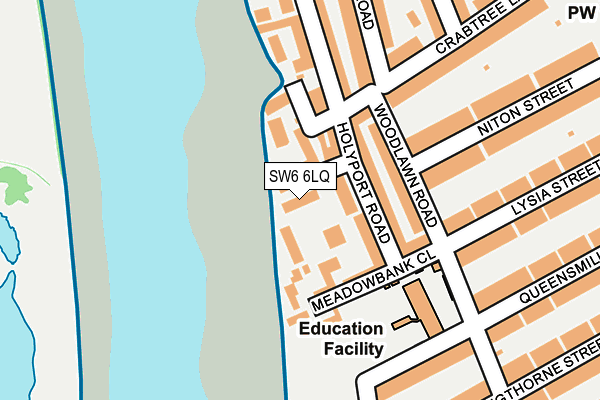 SW6 6LQ map - OS OpenMap – Local (Ordnance Survey)