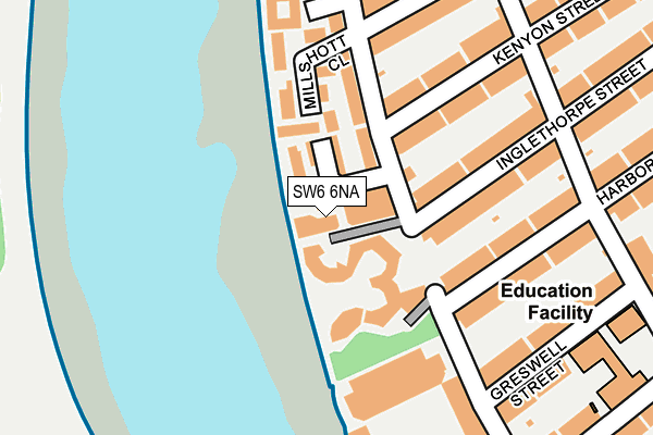 SW6 6NA map - OS OpenMap – Local (Ordnance Survey) SW6 6NA map - OS OpenMap – Local (Ordnance Survey)