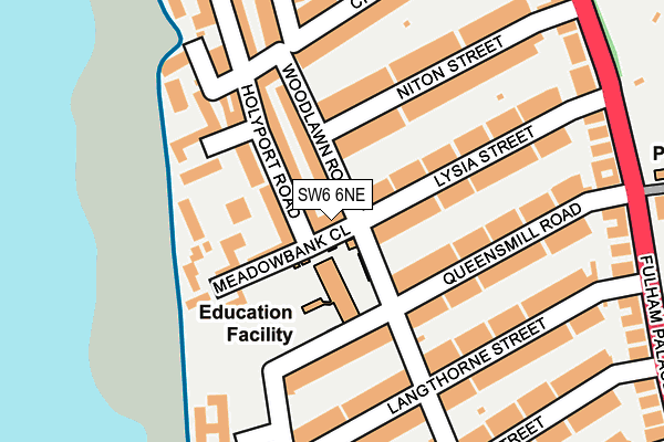SW6 6NE map - OS OpenMap – Local (Ordnance Survey)