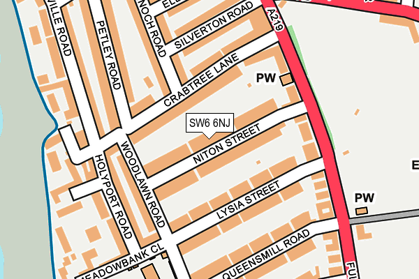 SW6 6NJ map - OS OpenMap – Local (Ordnance Survey) SW6 6NJ map - OS OpenMap – Local (Ordnance Survey)