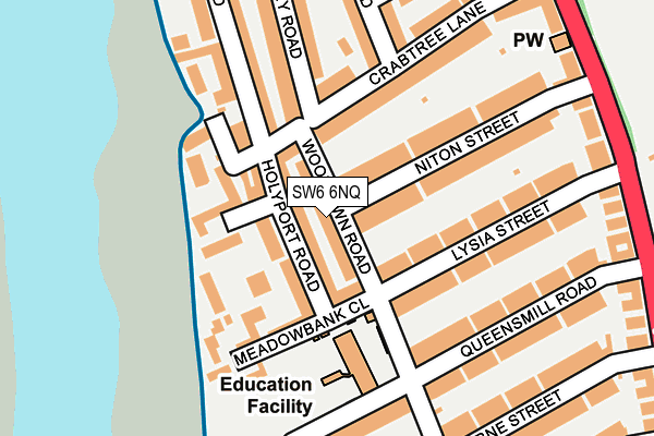 SW6 6NQ map - OS OpenMap – Local (Ordnance Survey) SW6 6NQ map - OS OpenMap – Local (Ordnance Survey)