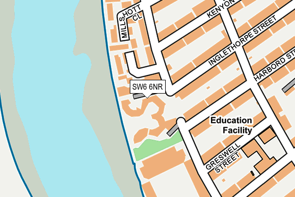 SW6 6NR map - OS OpenMap – Local (Ordnance Survey) SW6 6NR map - OS OpenMap – Local (Ordnance Survey)