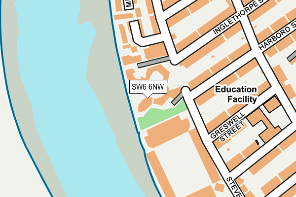 SW6 6NW map - OS OpenMap – Local (Ordnance Survey) SW6 6NW map - OS OpenMap – Local (Ordnance Survey)
