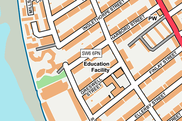SW6 6PN map - OS OpenMap – Local (Ordnance Survey) SW6 6PN map - OS OpenMap – Local (Ordnance Survey)