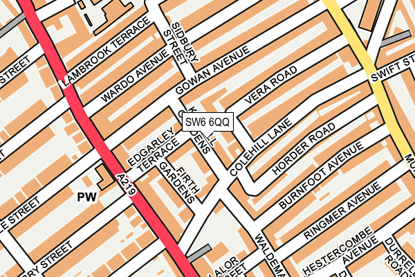 SW6 6QQ map - OS OpenMap – Local (Ordnance Survey) SW6 6QQ map - OS OpenMap – Local (Ordnance Survey)