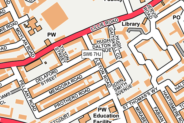 SW6 7HJ map - OS OpenMap – Local (Ordnance Survey)