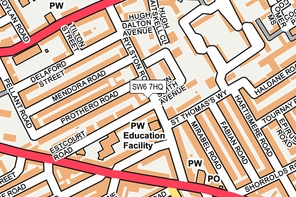 SW6 7HQ map - OS OpenMap – Local (Ordnance Survey)