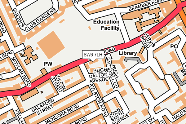 SW6 7LH map - OS OpenMap – Local (Ordnance Survey)