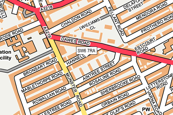 SW6 7RA map - OS OpenMap – Local (Ordnance Survey) SW6 7RA map - OS OpenMap – Local (Ordnance Survey)
