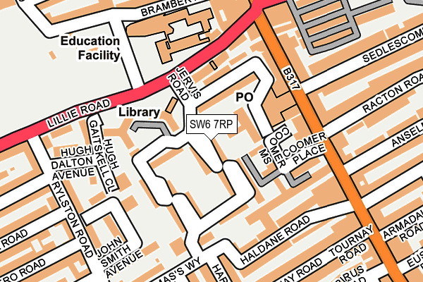 SW6 7RP map - OS OpenMap – Local (Ordnance Survey) SW6 7RP map - OS OpenMap – Local (Ordnance Survey)