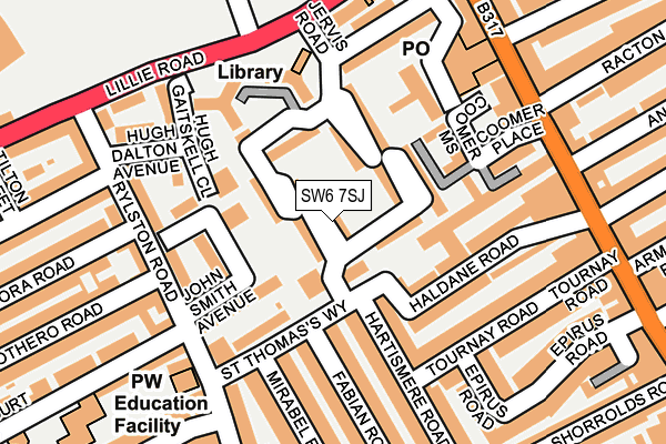 SW6 7SJ map - OS OpenMap – Local (Ordnance Survey)