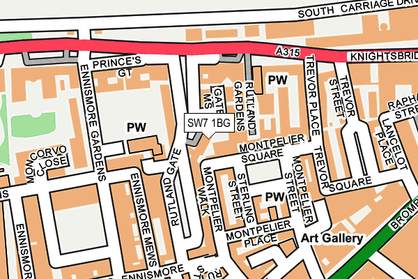 SW7 1BG map - OS OpenMap – Local (Ordnance Survey) SW7 1BG map - OS OpenMap – Local (Ordnance Survey)