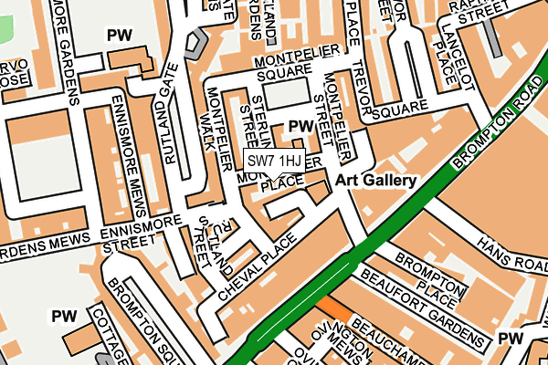 SW7 1HJ map - OS OpenMap – Local (Ordnance Survey)