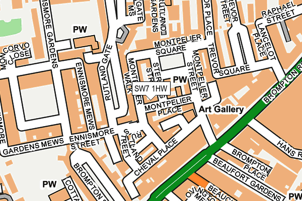 SW7 1HW map - OS OpenMap – Local (Ordnance Survey) SW7 1HW map - OS OpenMap – Local (Ordnance Survey)